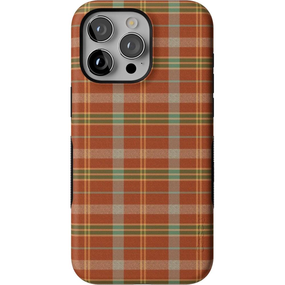 imageCasely iPhone 15 Pro Max Case  Spiced Chai  Fall Plaid  Bold Protective Design  MagSafe Compatible Design
