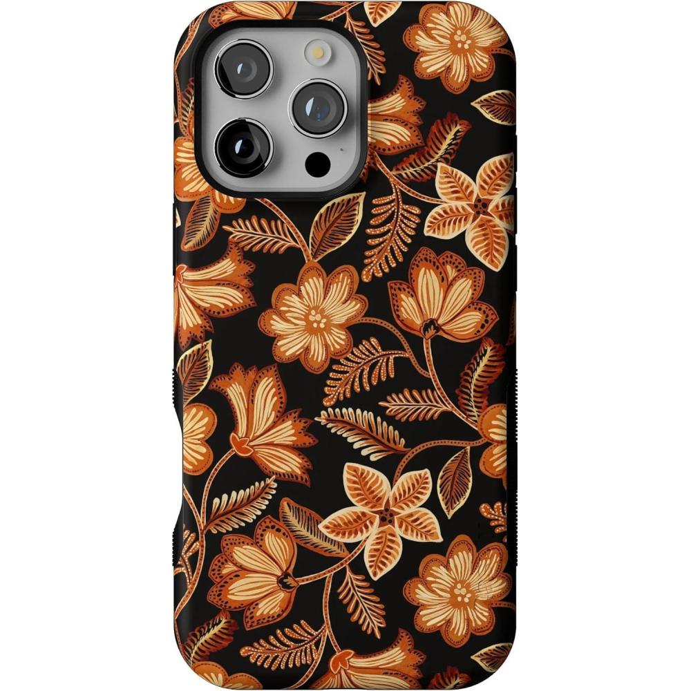imageCasely iPhone 16 Pro Case  Maple Flowers  Floral Foliage  Bold Protective Design  MagSafe Compatible Design