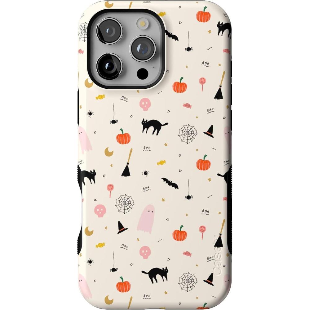 imageCasely iPhone 16 Pro Case Witching Hour Cute Halloween Bold Protective Design MagSafe Compatible Design
