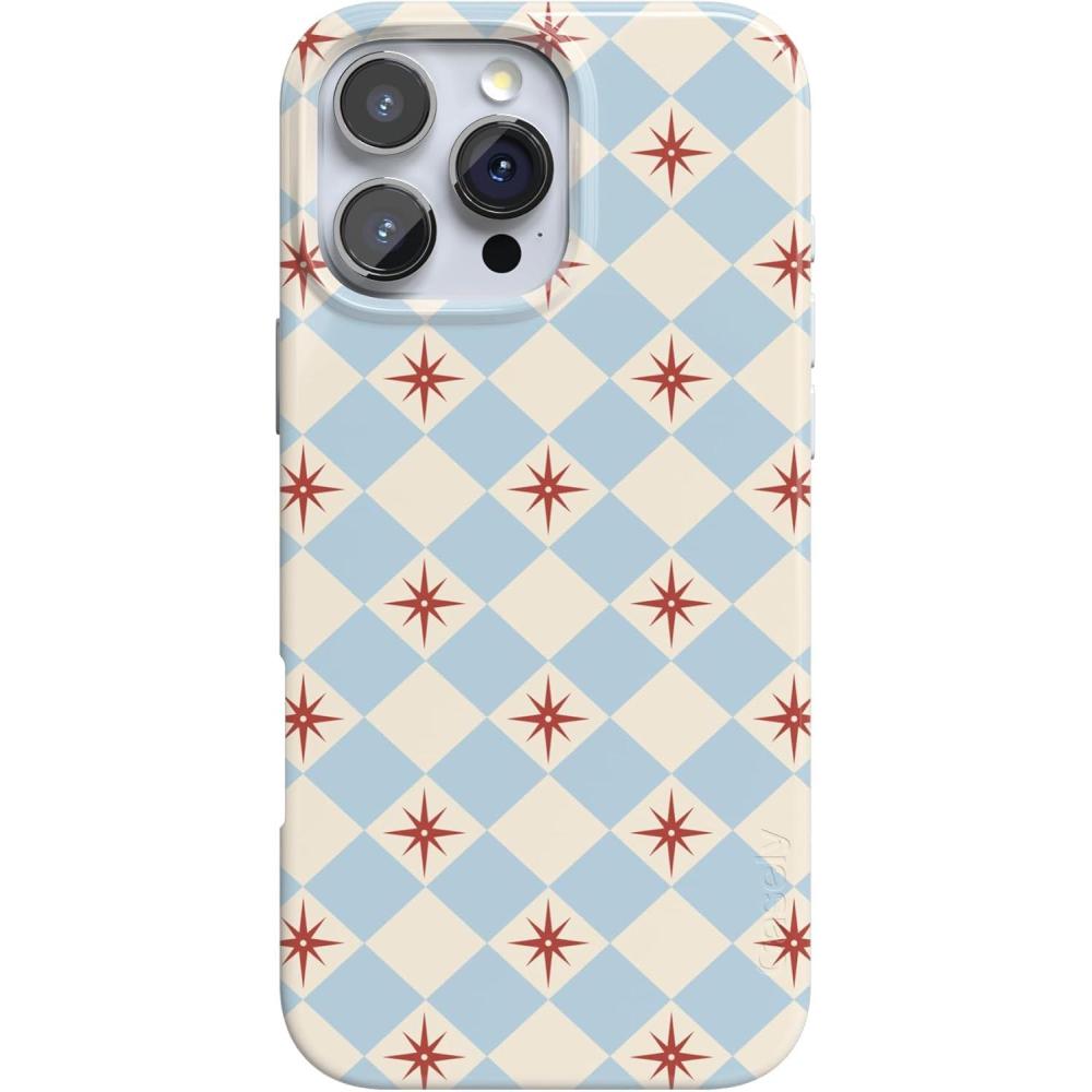 imageCasely iPhone 16 Pro Max Case  Garden Party  Mushroom Floral  Compatible with MagSafe  Classic Ultra Slim DesignChelsea Checker  Starlight Tiles
