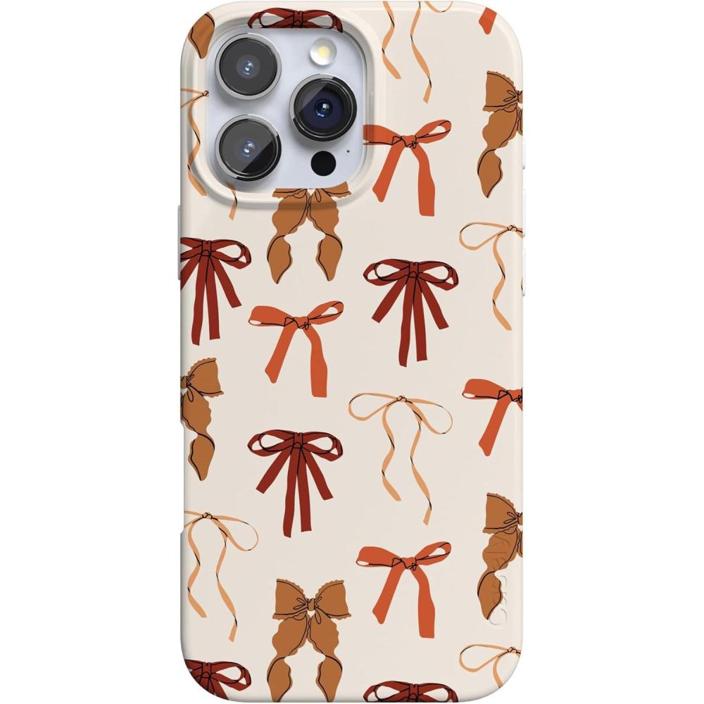 imageCasely iPhone 16 Pro Max Case  Garden Party  Mushroom Floral  Compatible with MagSafe  Classic Ultra Slim DesignFall Girlie  Pumpkin Spice Bows