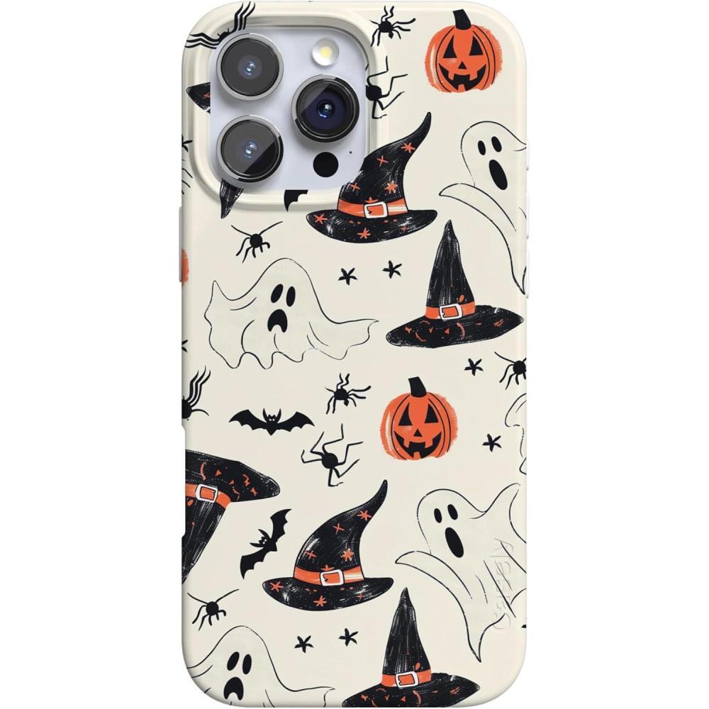 imageCasely iPhone 16 Pro Max Case  Garden Party  Mushroom Floral  Compatible with MagSafe  Classic Ultra Slim DesignFeeling Witchy  Haunted Halloween