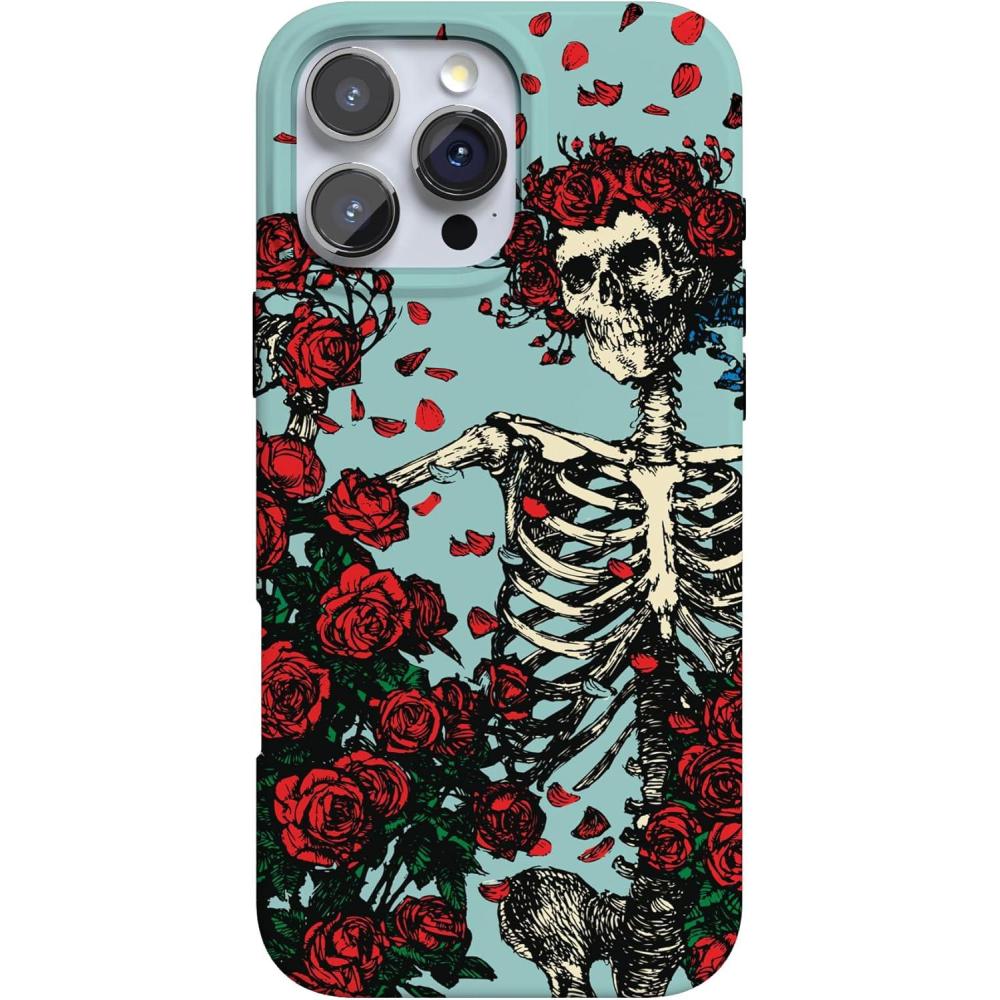 imageCasely iPhone 16 Pro Max Case  Garden Party  Mushroom Floral  Compatible with MagSafe  Classic Ultra Slim DesignForever Grateful  Grateful Dead Skeleton Floral
