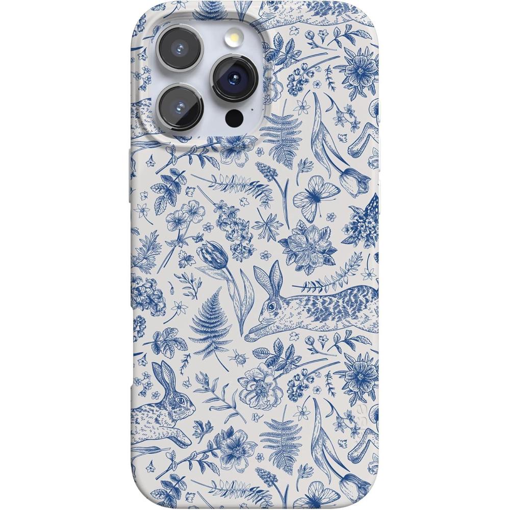 imageCasely iPhone 16 Pro Max Case  Garden Party  Mushroom Floral  Compatible with MagSafe  Classic Ultra Slim DesignHop  Bloom  Bunny Toile