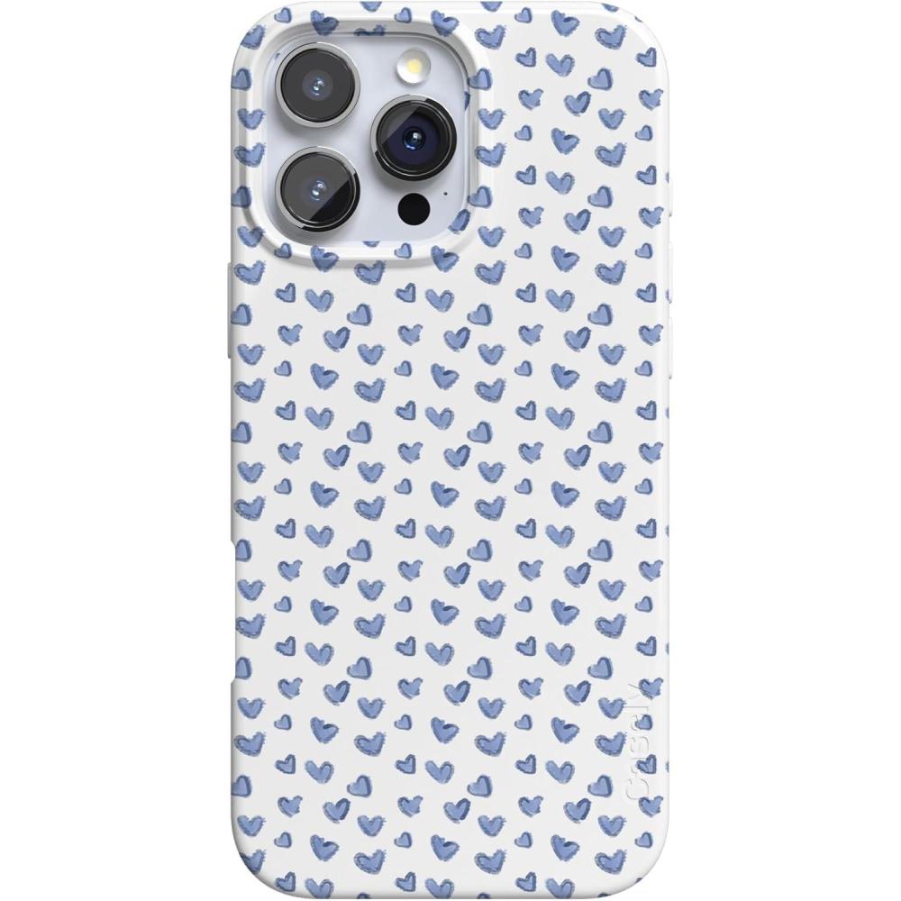 imageCasely iPhone 16 Pro Max Case  Garden Party  Mushroom Floral  Compatible with MagSafe  Classic Ultra Slim DesignLovebug  Blue Hearts