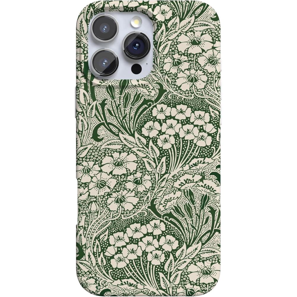 imageCasely iPhone 16 Pro Max Case  Garden Party  Mushroom Floral  Compatible with MagSafe  Classic Ultra Slim DesignMystic Meadow  Green Gardens