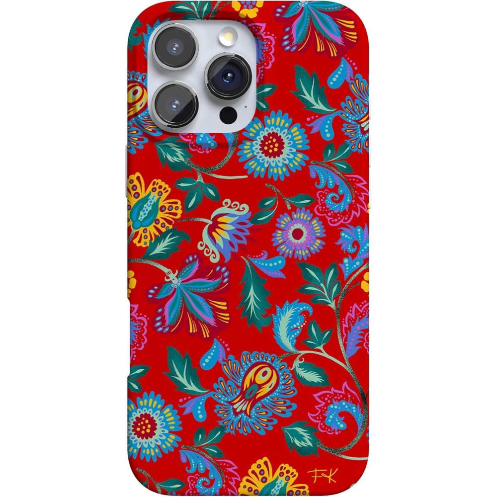 imageCasely iPhone 16 Pro Max Case  Garden Party  Mushroom Floral  Compatible with MagSafe  Classic Ultra Slim DesignPainted Flowers  Frida Kahlo Floral