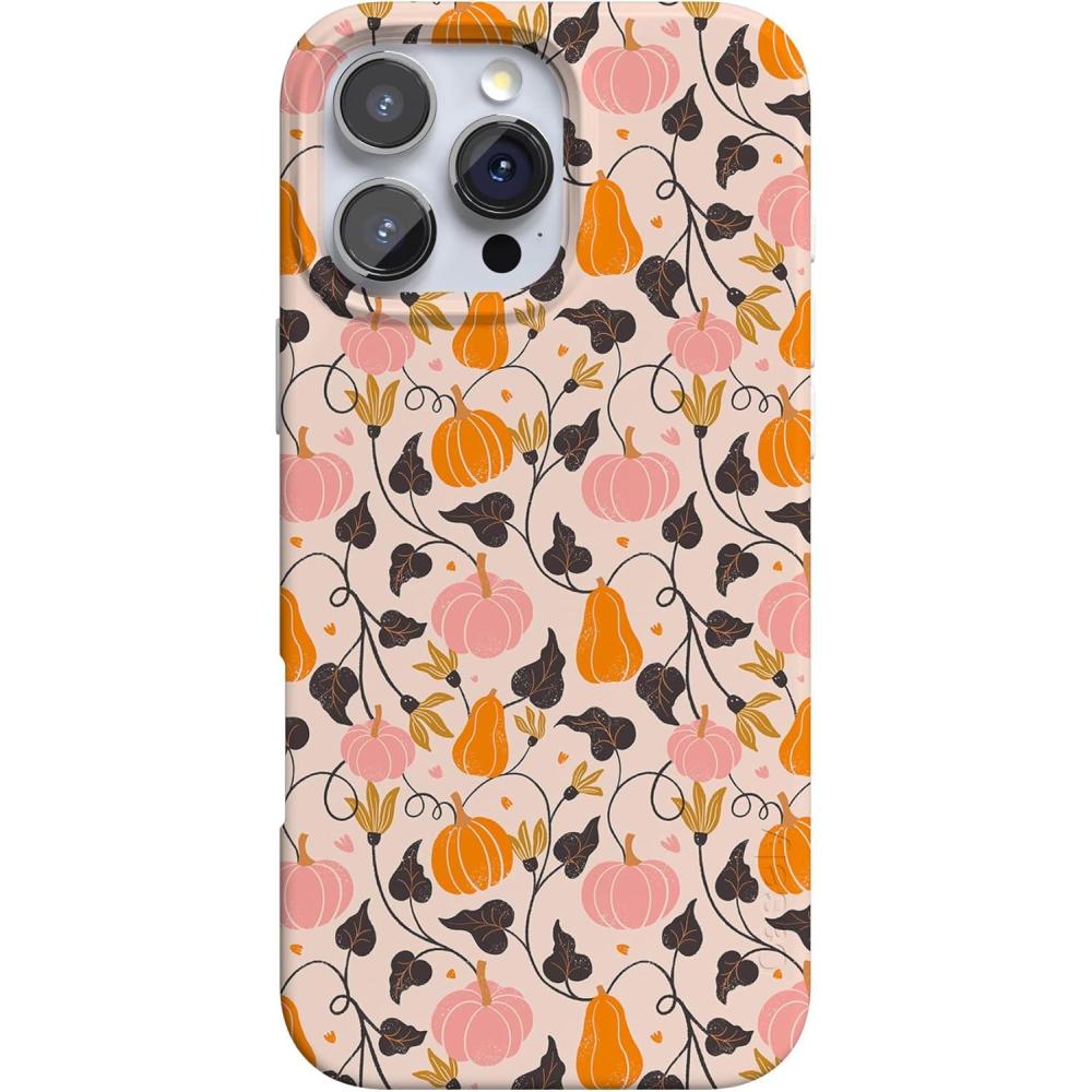 imageCasely iPhone 16 Pro Max Case  Garden Party  Mushroom Floral  Compatible with MagSafe  Classic Ultra Slim DesignPumpkin Princess  Harvest Vines
