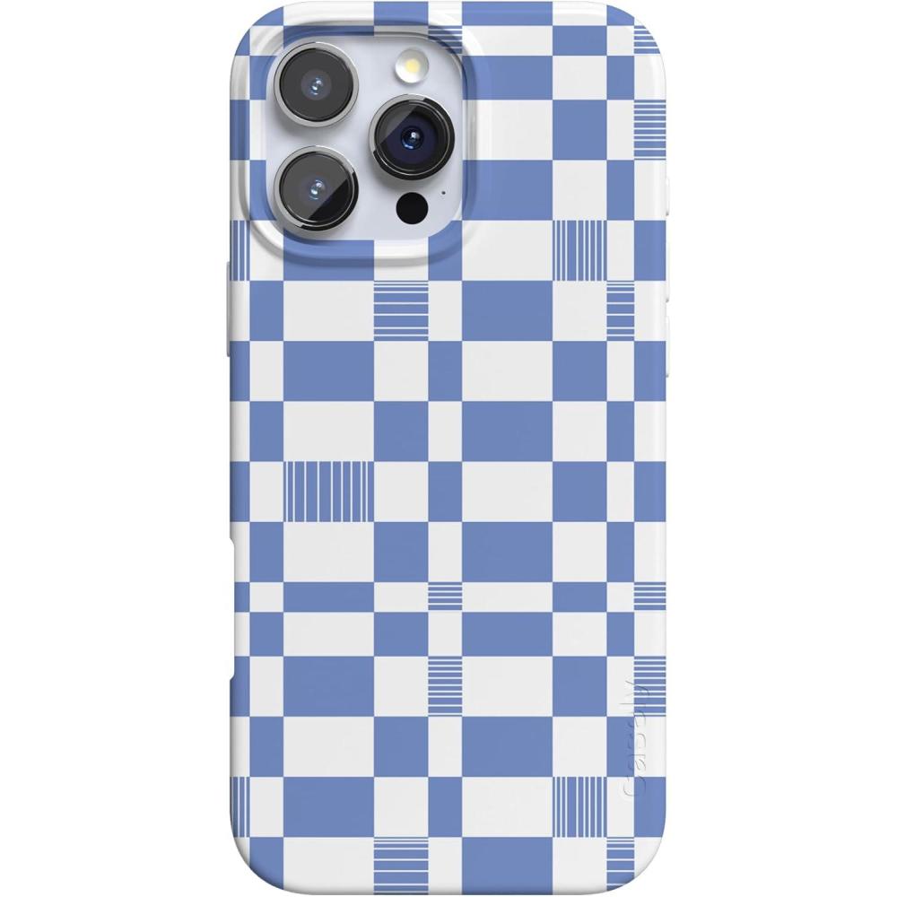 imageCasely iPhone 16 Pro Max Case  Garden Party  Mushroom Floral  Compatible with MagSafe  Classic Ultra Slim DesignReality Check  Periwinkle