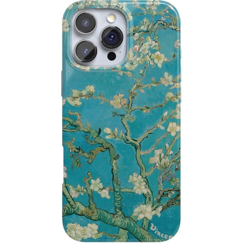 imageCasely iPhone 16 Pro Max Case  Garden Party  Mushroom Floral  Compatible with MagSafe  Classic Ultra Slim DesignVan Gogh  Almond Blossom Floral
