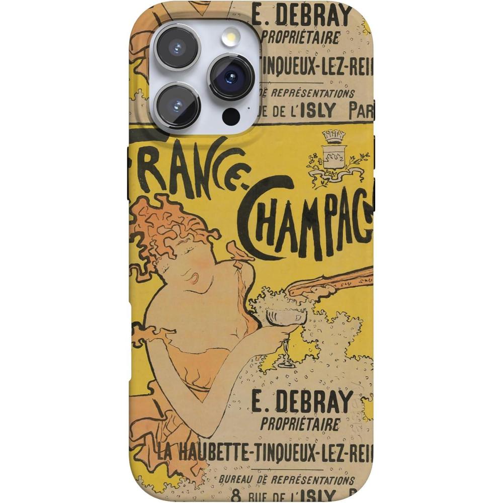 imageCasely iPhone 16 Pro Max Case  Garden Party  Mushroom Floral  Compatible with MagSafe  Classic Ultra Slim DesignVan Gogh  French Bubbly