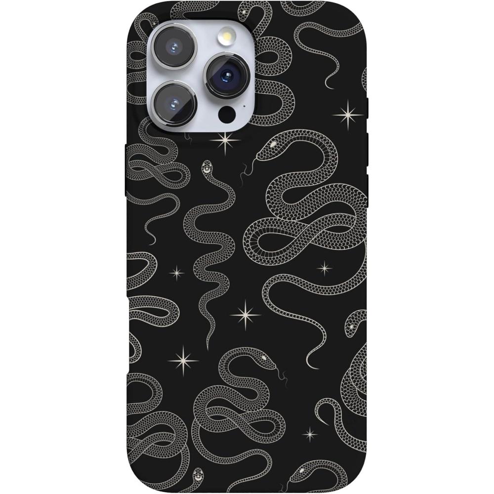 imageCasely iPhone 16 Pro Max Case  Garden Party  Mushroom Floral  Compatible with MagSafe  Classic Ultra Slim DesignWere Ready For It  Black Serpent