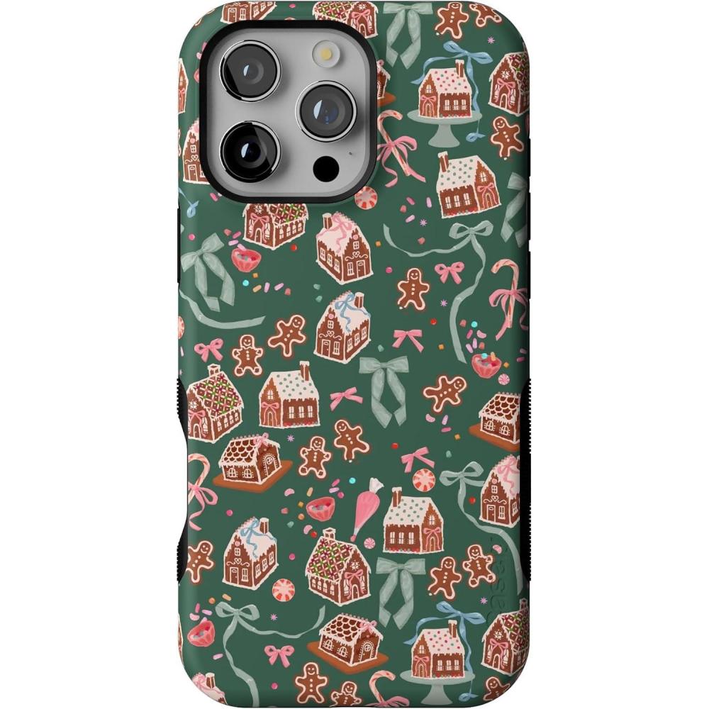imageCasely iPhone 16 Pro Max Case  Gingerbread Lane  Holiday Sweets  Bold Protective Design  MagSafe Compatible Design