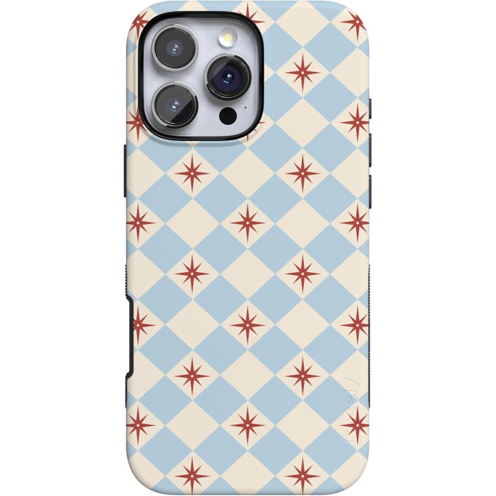 imageCasely iPhone 16 Pro Max Case  Painted Flowers  Frida Kahlo Floral  Bold Protective Design  Compatible with MagSafeChelsea Checker  Starlight Tiles