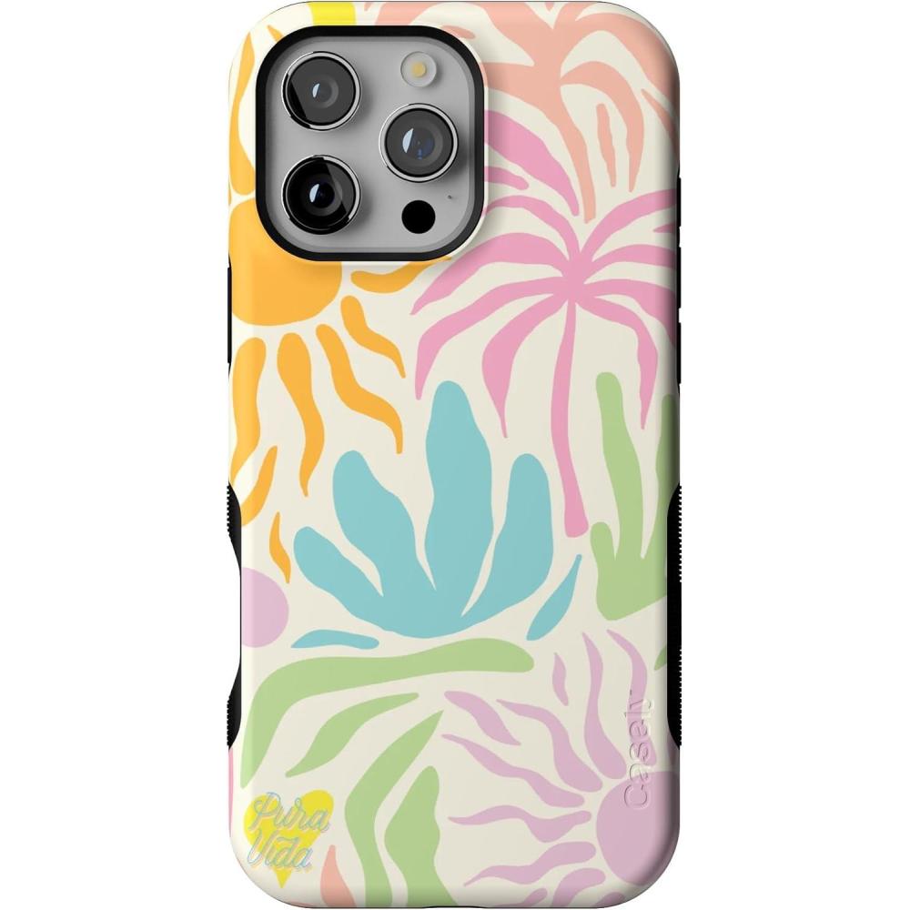 imageCasely iPhone 16 Pro Max Case  Painted Flowers  Frida Kahlo Floral  Bold Protective Design  Compatible with MagSafePura Vida  Oasis