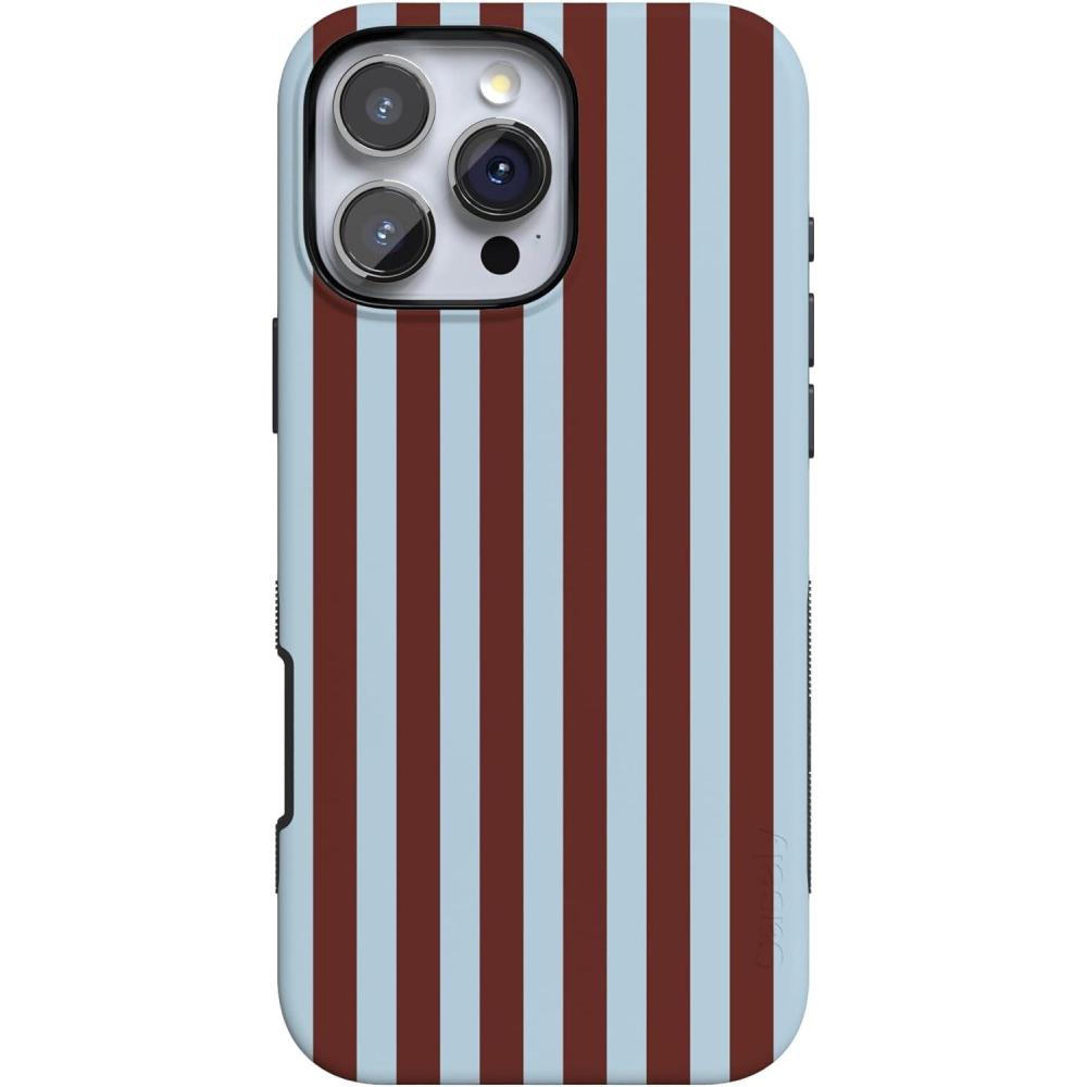 imageCasely iPhone 16 Pro Max Case  Painted Flowers  Frida Kahlo Floral  Bold Protective Design  Compatible with MagSafeSunday in Brooklyn  Chocolate Stripes