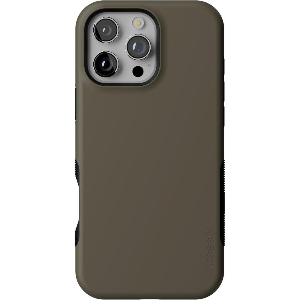 imageCasely iPhone 16 Pro Max Case  Painted Flowers  Frida Kahlo Floral  Bold Protective Design  Compatible with MagSafeThe Boyfriend Collection  Army Green