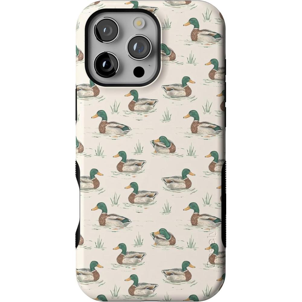 imageCasely iPhone 16 Pro Max Case  Painted Flowers  Frida Kahlo Floral  Bold Protective Design  Compatible with MagSafeThe Boyfriend Collection  Mallard  Co