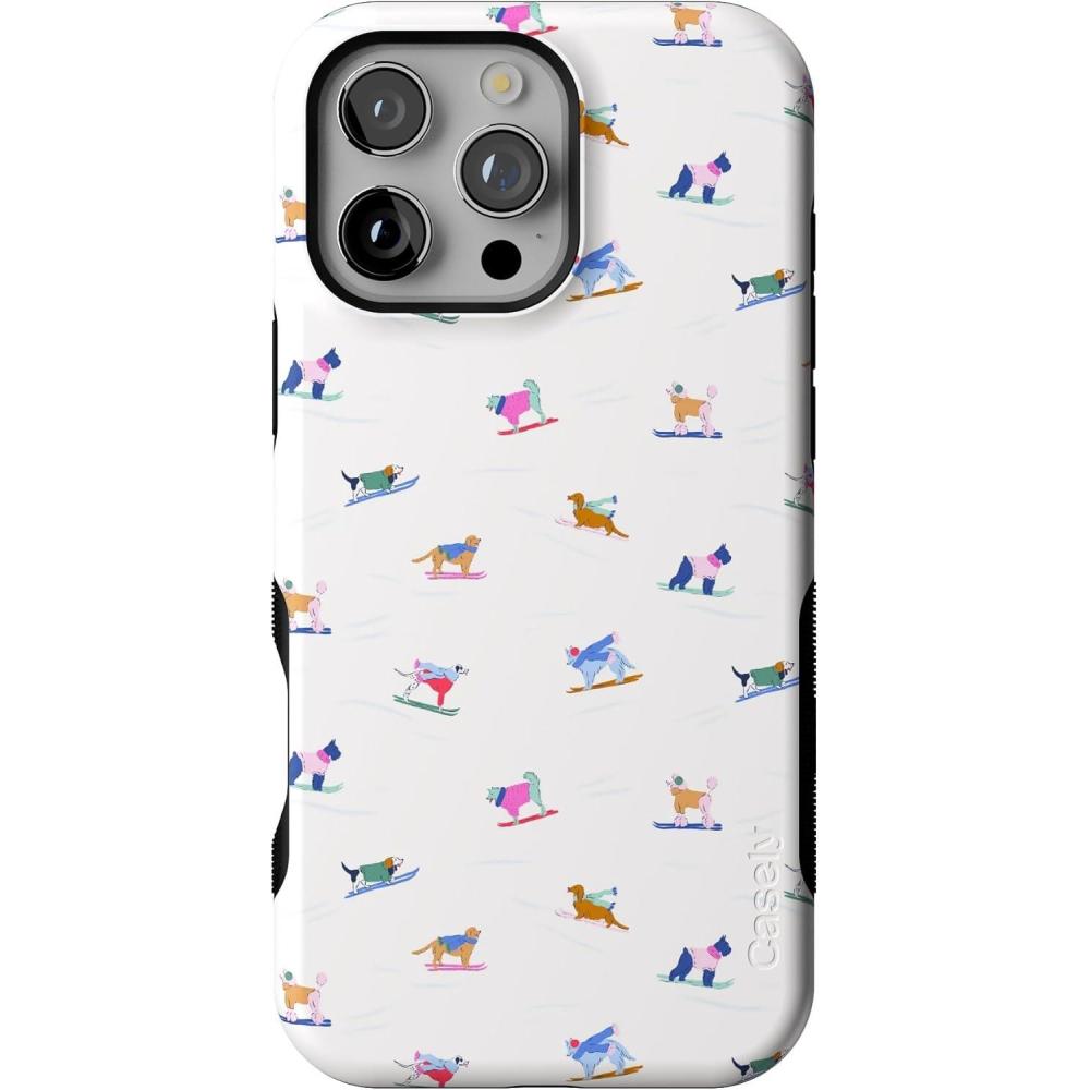 imageCasely iPhone 16 Pro Max Case  Powder Pups  Dog Sled  Bold Protective Design  MagSafe Compatible Design