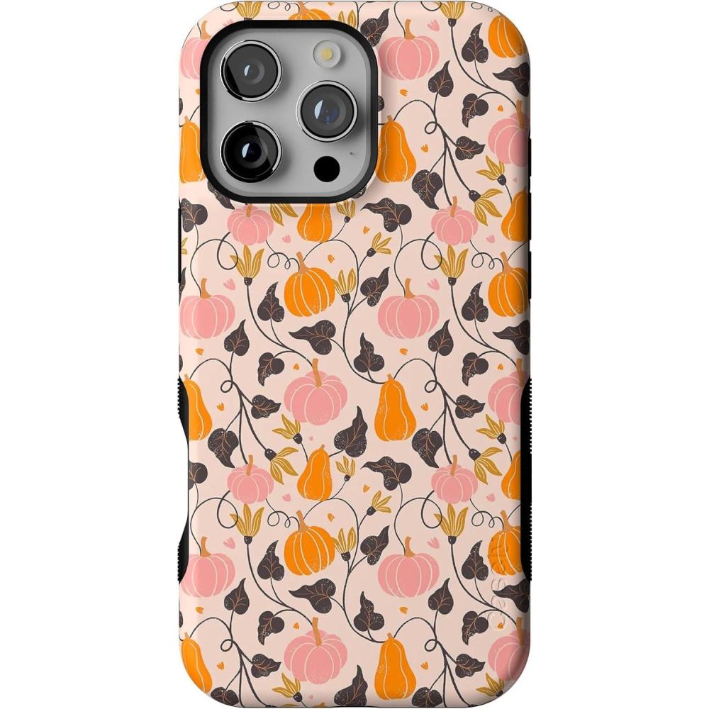 imageCasely iPhone 16 Pro Max Case  Pumpkin Princess  Harvest Vines  Bold Protective Design  MagSafe Compatible Design