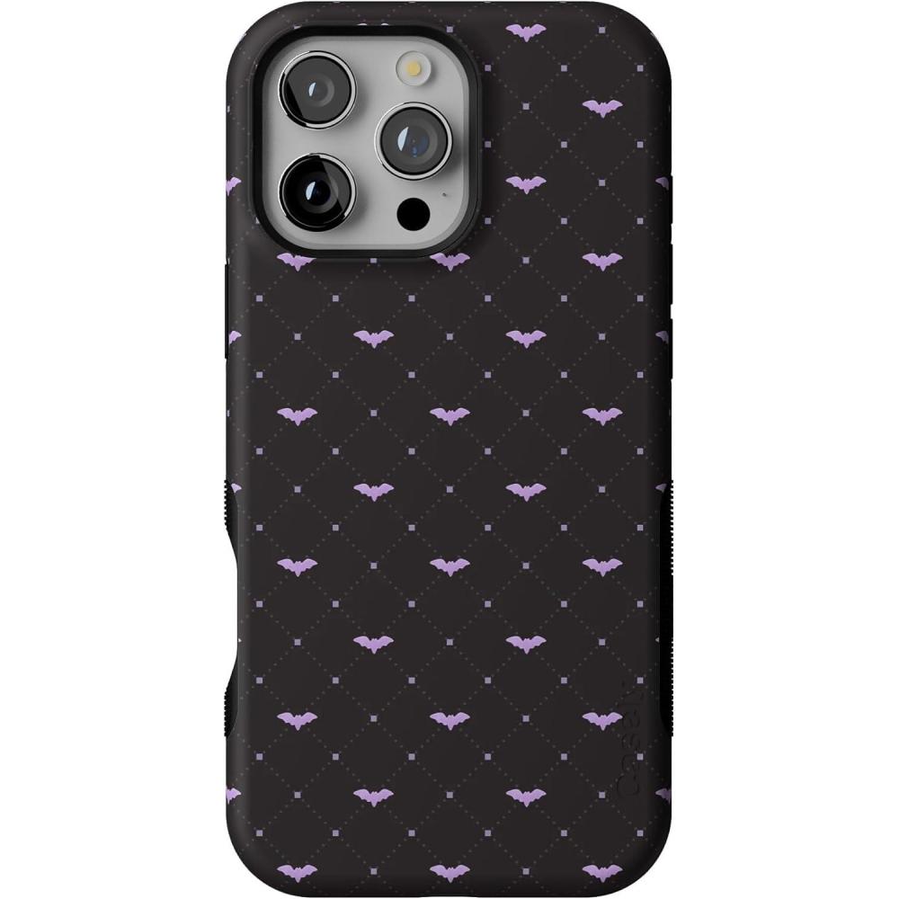 imageCasely iPhone 16 Pro Max Case  Such a Battie  Purple Bats  Bold Protective Design  MagSafe Compatible Design
