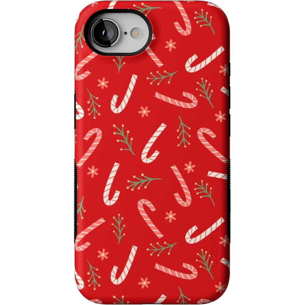 imageCasely iPhone 16e Case  Peppermint Kiss  Candy Cane  Bold Protective Design  MagSafe Compatible Design
