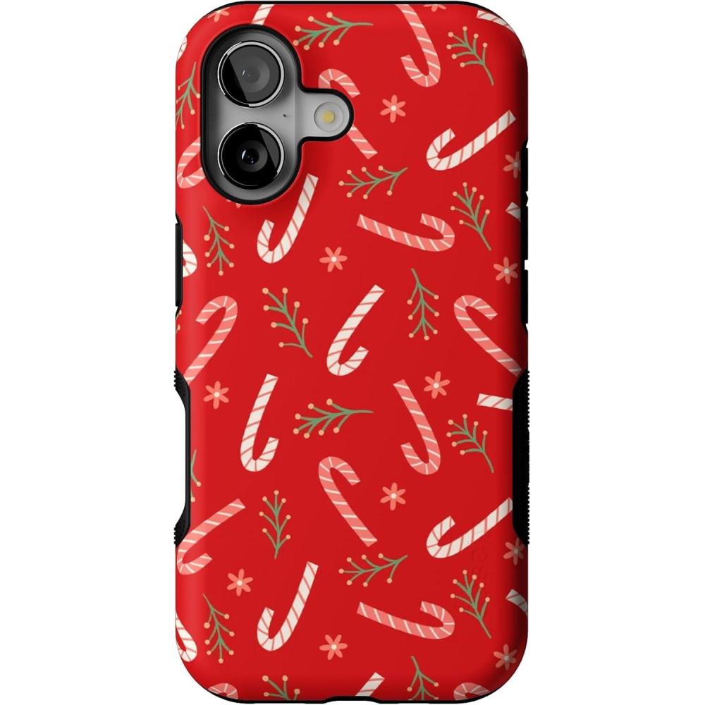 imageCasely iPhone 17 Case  Peppermint Kiss  Candy Cane  Bold Protective Design  MagSafe Compatible Design