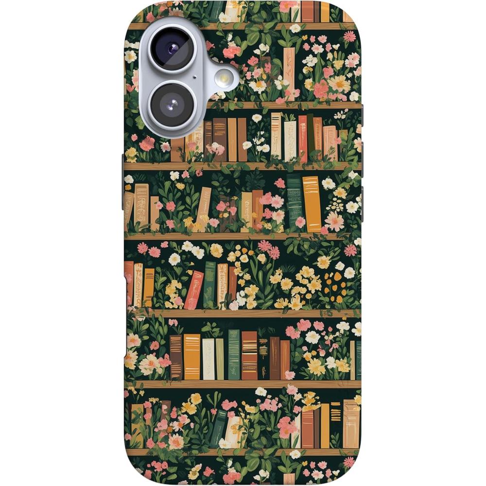 imageCasely iPhone 17 Case  Royal Flush  French Deck  Compatible with MagSafe  Classic Ultra Slim DesignBook Nook  Floral Library