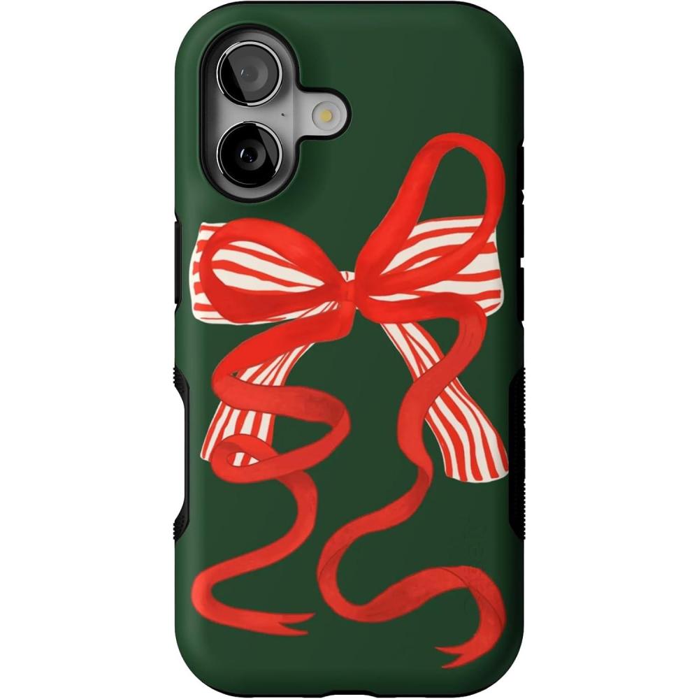 imageCasely iPhone 17 Case  Santas Favorite  Holiday Bow  Bold Protective Design  MagSafe Compatible Design