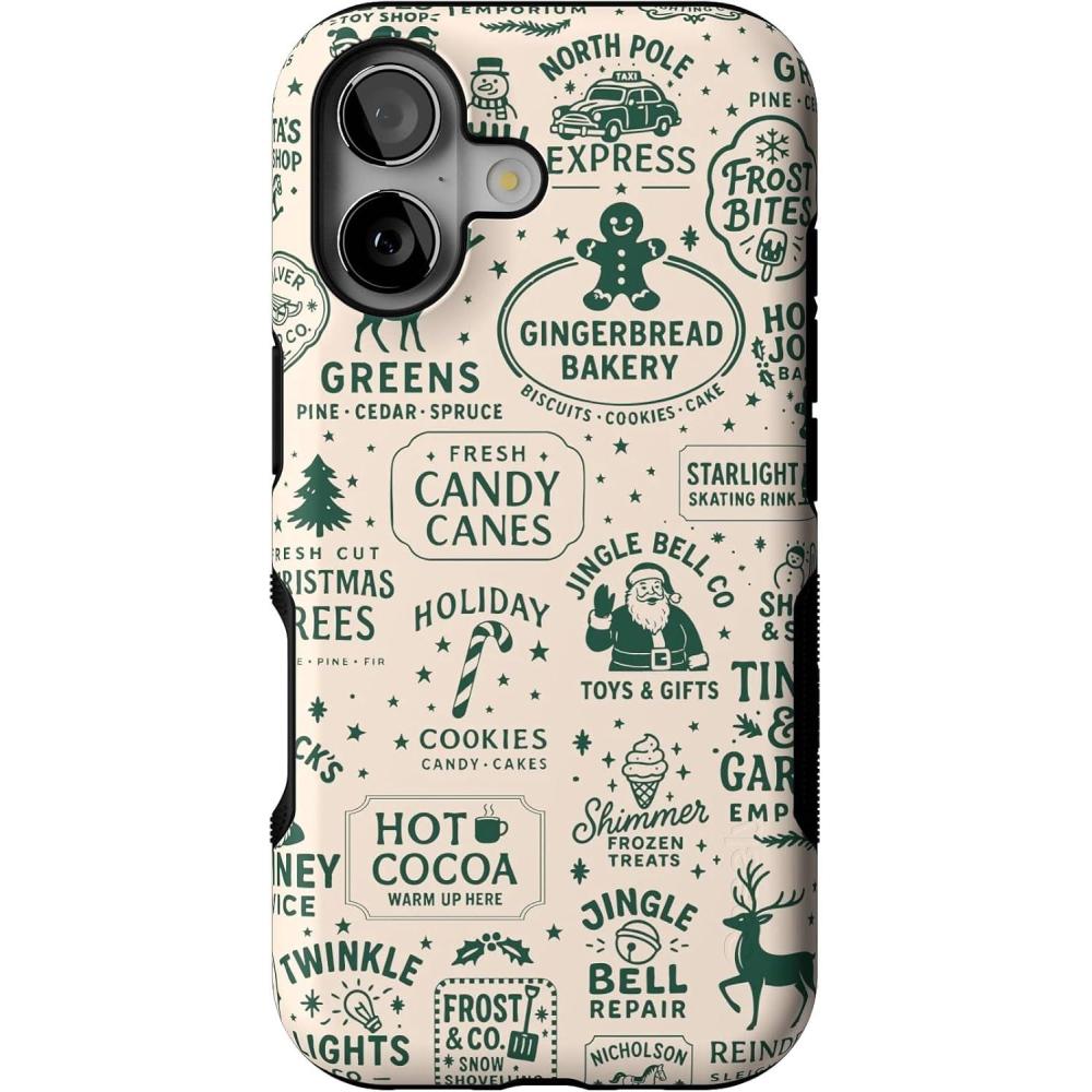 imageCasely iPhone 17 Case  Santas Stamps  Holiday Market  Bold Protective Design  MagSafe Compatible Design