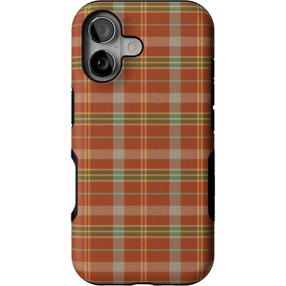 imageCasely iPhone 17 Case  Spiced Chai  Fall Plaid  Bold Protective Design  MagSafe Compatible Design