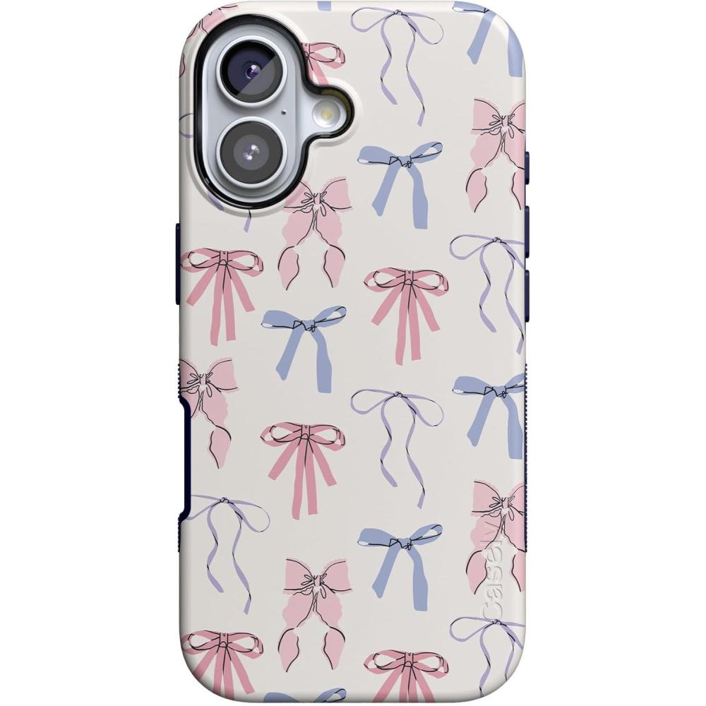 imageCasely iPhone 17 Case  Spot On  Dotted Animal Print  Bold Protective Design  Compatible with MagSafeCoquette Girlie  Pastel Bows