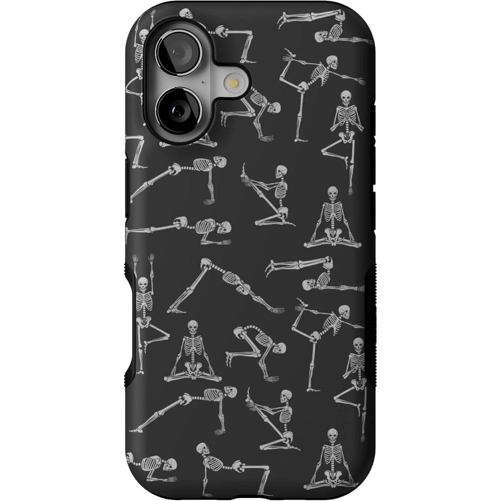 imageCasely iPhone 17 Case  Spot On  Dotted Animal Print  Bold Protective Design  Compatible with MagSafeCorpse Pose  Skeleton Yoga