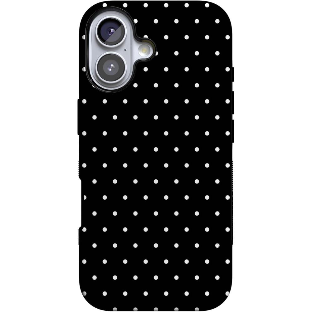 imageCasely iPhone 17 Case  Spot On  Dotted Animal Print  Bold Protective Design  Compatible with MagSafeOn the Dot  Black Polka Dot