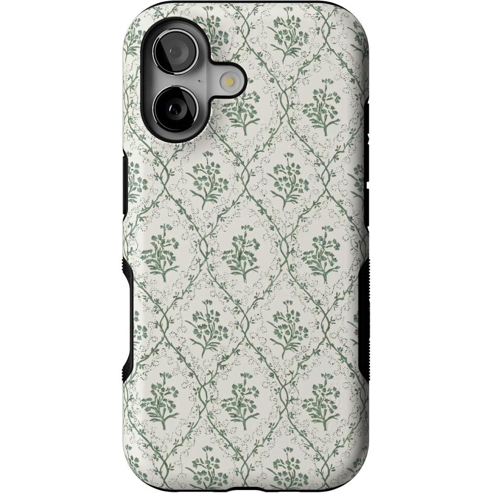 imageCasely iPhone 17 Case  Spot On  Dotted Animal Print  Bold Protective Design  Compatible with MagSafeSage Tapestry  Floral Vines