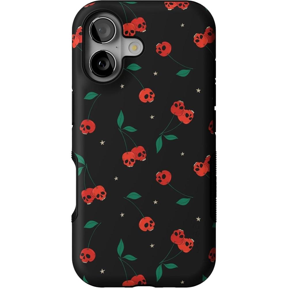 imageCasely iPhone 17 Case  Spot On  Dotted Animal Print  Bold Protective Design  Compatible with MagSafeSweet Revenge  Cherry Skulls