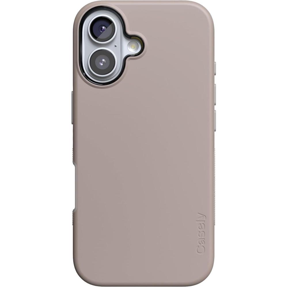 imageCasely iPhone 17 Case  Spot On  Dotted Animal Print  Bold Protective Design  Compatible with MagSafeTaupe on Nude