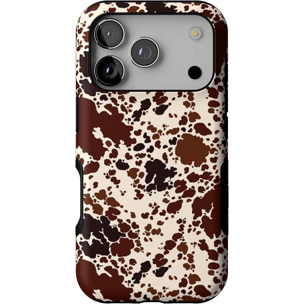 imageCasely iPhone 17 Pro Case  All Decked Out  Festive Ornaments  Bold Protective Design  Compatible with MagSafeCowgirl Envy  Cow Print