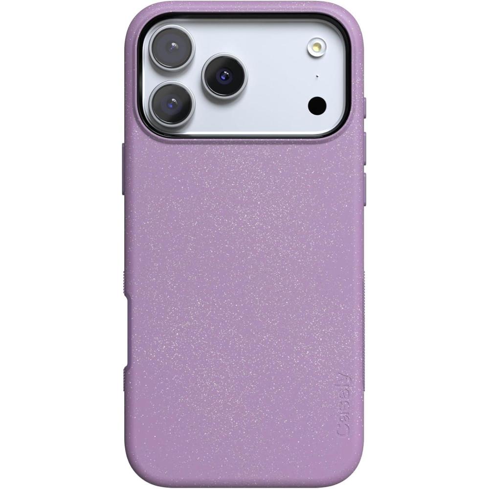 imageCasely iPhone 17 Pro Case  All Decked Out  Festive Ornaments  Bold Protective Design  Compatible with MagSafeLavender Waves  Purple Shimmer