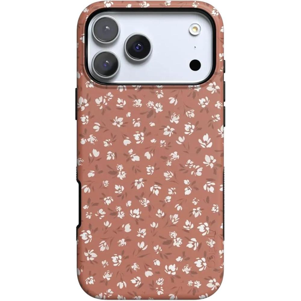 imageCasely iPhone 17 Pro Case  All Decked Out  Festive Ornaments  Bold Protective Design  Compatible with MagSafeMocha Meadow  Tiny Flowers