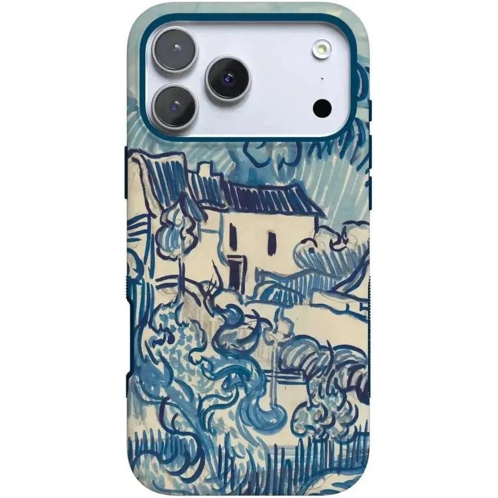 imageCasely iPhone 17 Pro Case  All Decked Out  Festive Ornaments  Bold Protective Design  Compatible with MagSafeVan Gogh  Landscape With Houses
