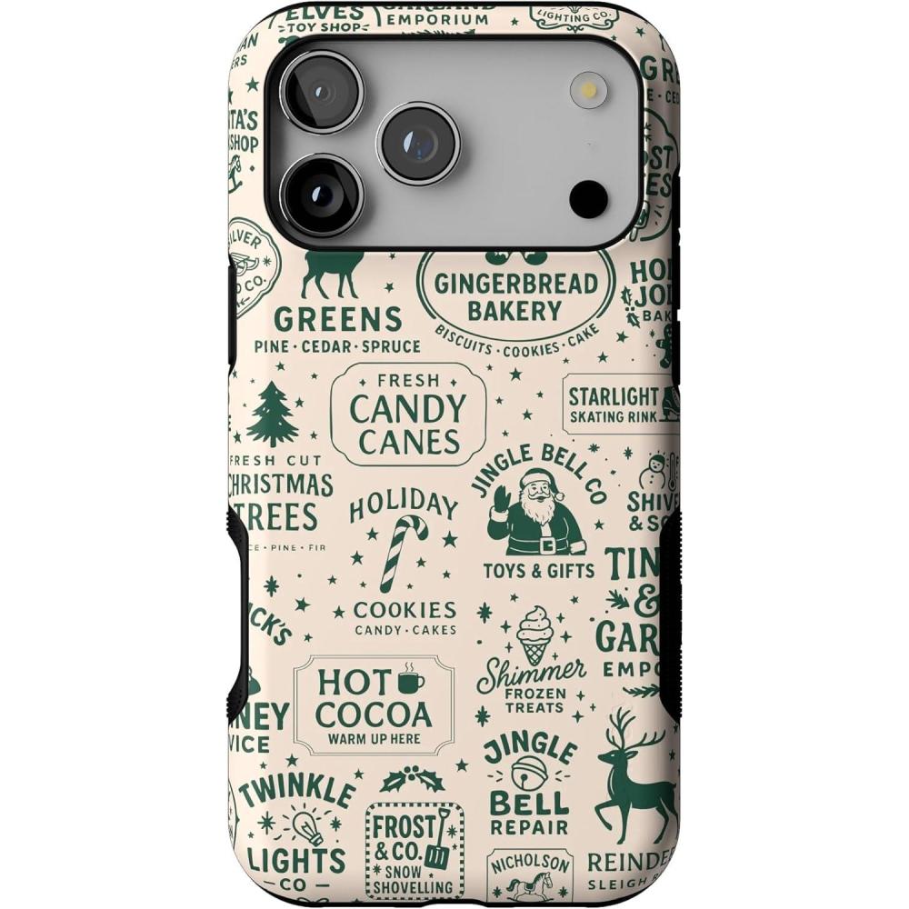 imageCasely iPhone 17 Pro Case  Santas Stamps  Holiday Market  Bold Protective Design  MagSafe Compatible Design