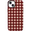 imageCasely iPhone 14 Case  Checked Twice  Red Plaid  Bold Protective Design  MagSafe Compatible Design