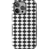imageCasely iPhone 14 Pro Case  Harlequin Salem Diamond  Black and White  Bold Protective Design  MagSafe Compatible Design