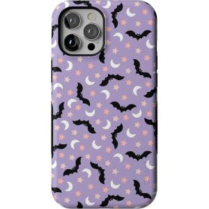 Casely iPhone 12 Pro Max Case | Midnight Flight | Celestial Bats | Bold Protective Design | MagSafe Compatible Design