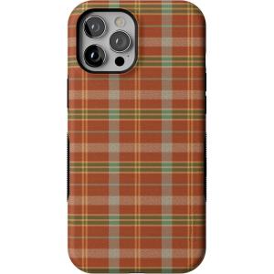 Casely iPhone 12 Pro Max Case | Spiced Chai | Fall Plaid | Bold Protective Design | MagSafe Compatible Design