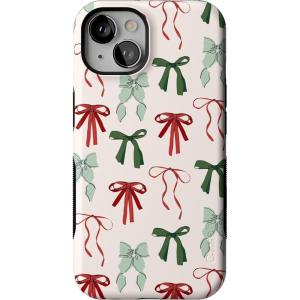 Casely iPhone 13 Case | Festive Girlie | Holiday Bows | Bold Protective Design | MagSafe Compatible Design