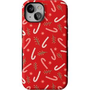 Casely iPhone 13 Case | Peppermint Kiss | Candy Cane | Bold Protective Design | MagSafe Compatible Design