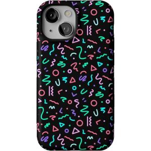 Casely iPhone 13 Mini Case | Not a Phase | Clear Flash Tattoo | Compatible with MagSafe | Classic Ultra Slim Design(Always Vibing | Retro)