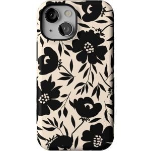 Casely iPhone 13 Mini Case | Not a Phase | Clear Flash Tattoo | Compatible with MagSafe | Classic Ultra Slim Design(Dark Fantasy | Contrast Floral)